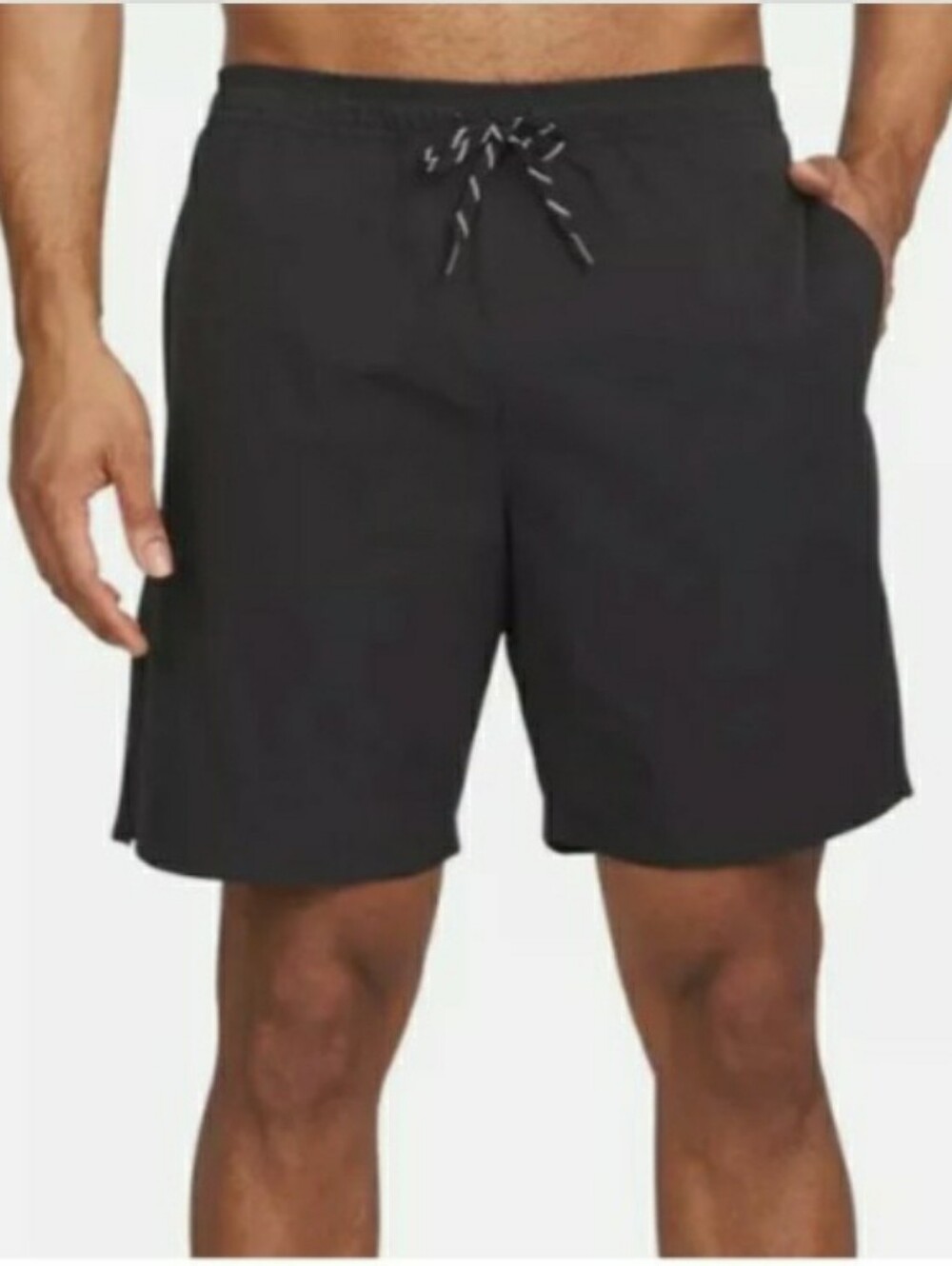 Lands' End Mens Black Swim Shorts. Size: Large